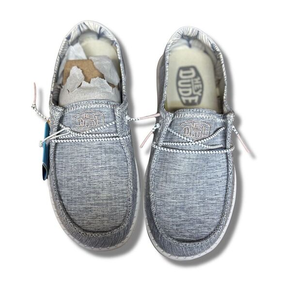 Hey Dude Wendy Youth Star Kids Slip-On Shoes Gray Size Y2-L3 - Picture 3 of 8